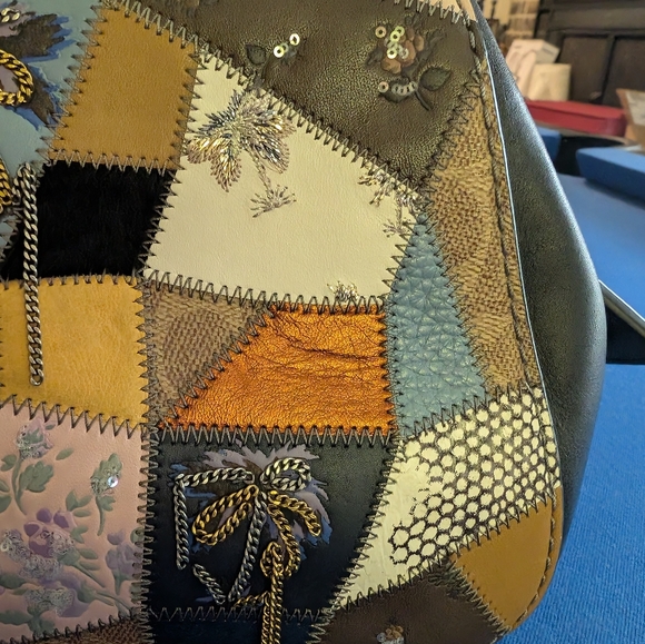 Coach Kisslock closure, frame, handbag, patchwork - Picture 5 of 9